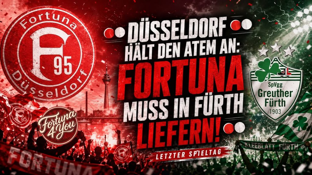 🔴⚪ DÜSSELDORF HÄLT DEN ATEM AN: FORTUNA MUSS IN FÜRTH LIEFERN! 🔴⚪