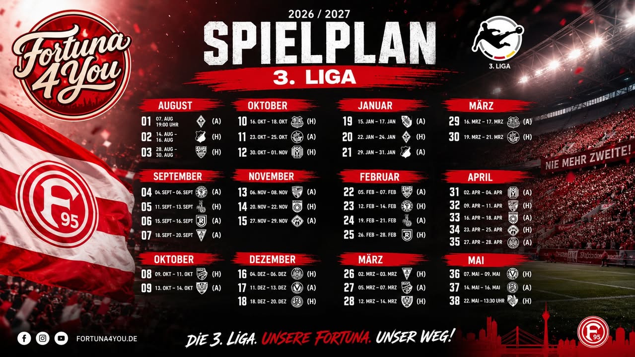 Der Spielplan ist da!