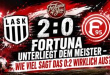 FORTUNA UNTERLIEGT DEM MEISTER – WIE VIEL SAGT DAS 0:2 WIRKLICH…