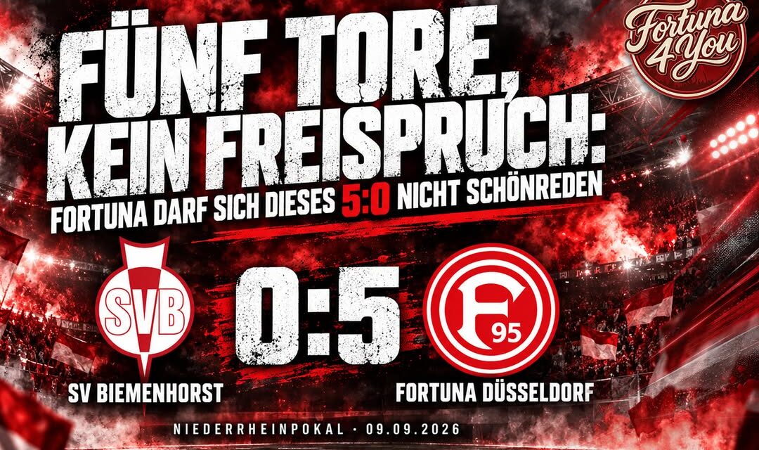 FÜNF TORE, KEIN FREISPRUCH: FORTUNA DARF SICH DIESES 5:0 NICHT SCHÖNREDEN FÜNF TORE, KEIN FREISPRUCH: FORTUNA DARF SICH DIESES 5:0 NICHT SCHÖNREDEN