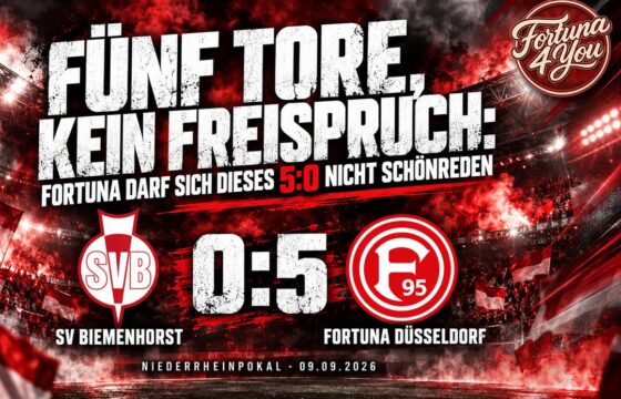 FÜNF TORE, KEIN FREISPRUCH: FORTUNA DARF SICH DIESES 5:0 NICHT SCHÖNREDEN