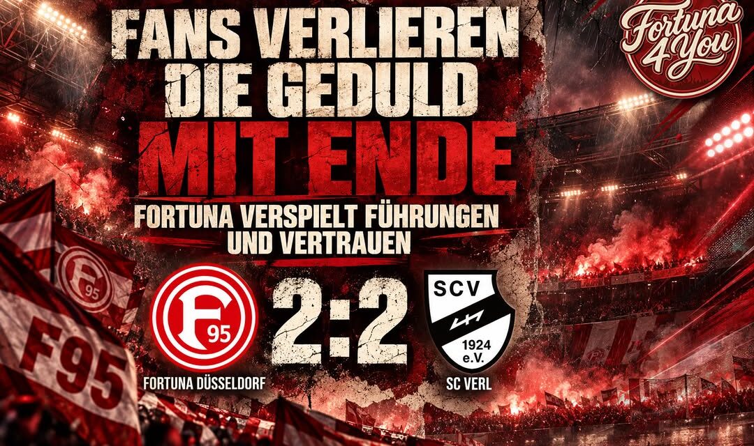 FANS VERLIEREN DIE GEDULD MIT ENDE – FORTUNA VERSPIELT FÜHRUNGEN UND…