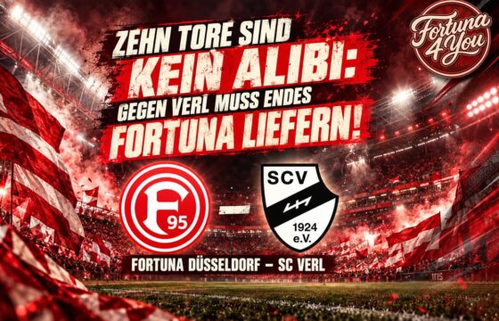 ZEHN TORE SIND KEIN ALIBI: GEGEN VERL MUSS ENDES FORTUNA LIEFERN!
